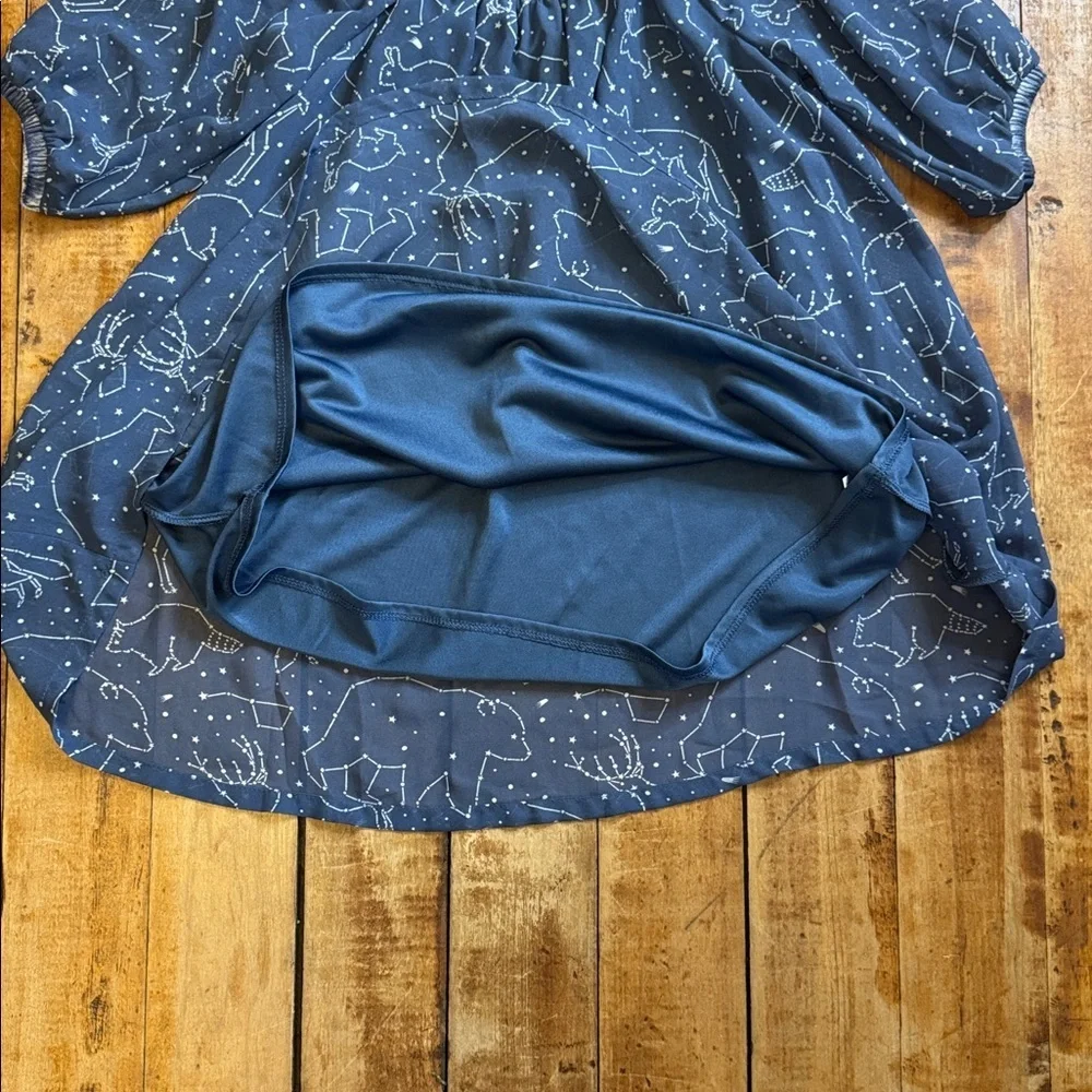 OshKosh dress size 4T constellation dress lined winter blue